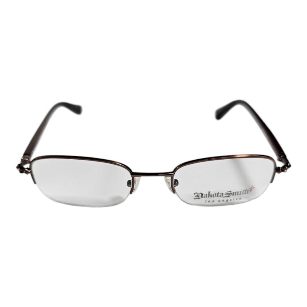 Dakota Smith Liberty Brown Women's 50-20-135 Metal Half Rim Eyeglasses Demo.